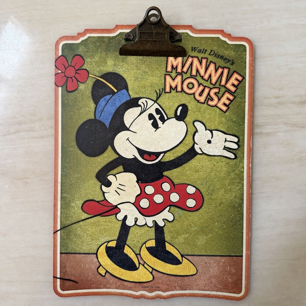 2009 Official Disney Minnie Mouse Clipboard Walt Disney Family Museum USA Decor